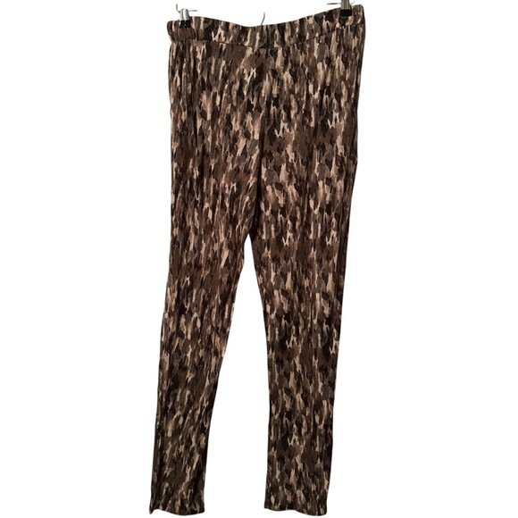 MNG Casual Womens Pleated Brown Camouflage Pants Size M Viscose women pants - Picture 10 of 12